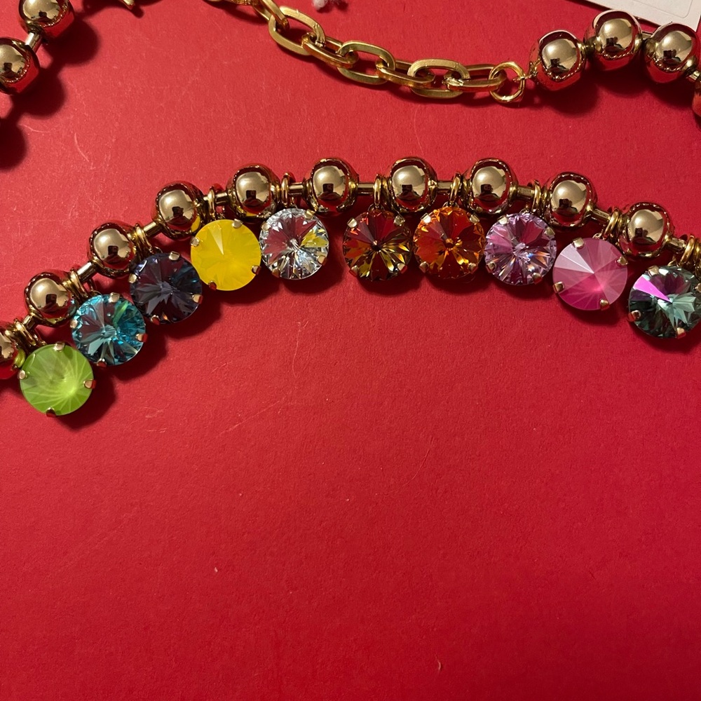 TOVA Gold Multicolor Beaded Necklace - Picture 2 of 3